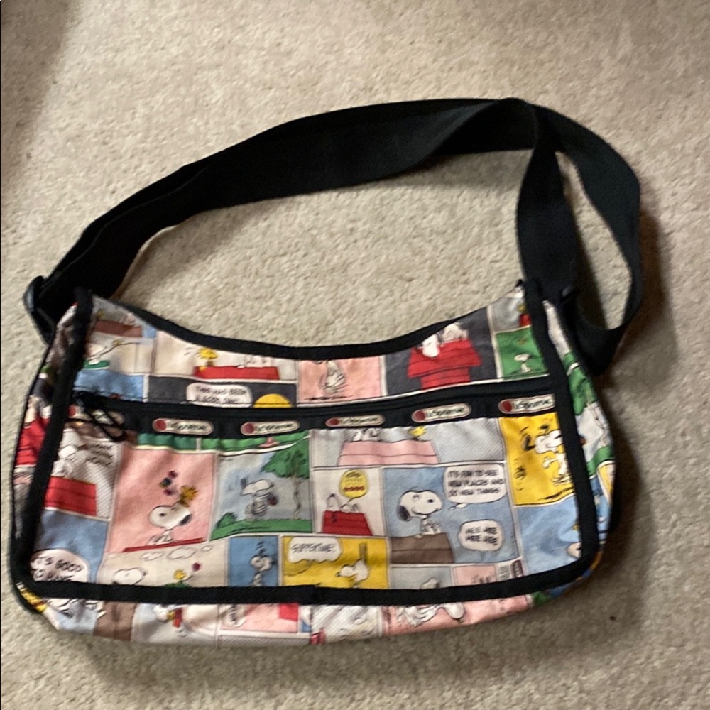 Lesportsac Peanuts Snoopy Comic Strip Classic Hobo Bag